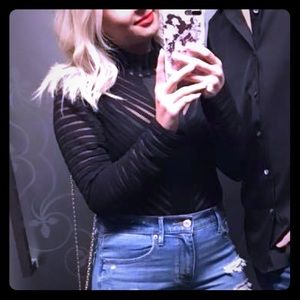 Black see-through bodysuit